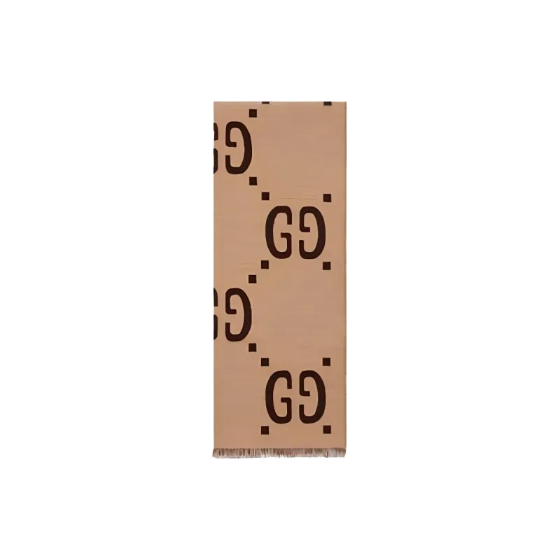 GUCCI Knit Scarves Unisex Brown-1