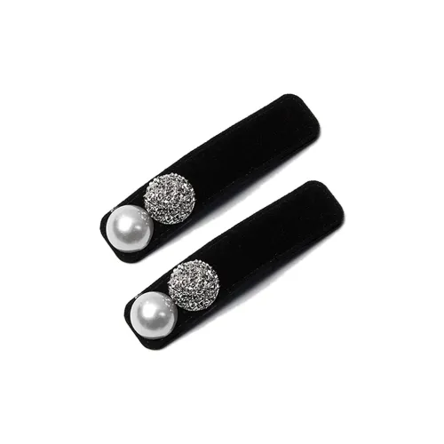 Left Europe Pearl Hair Clips Women's
