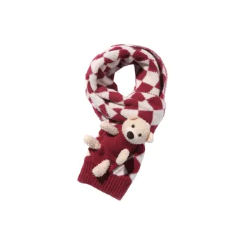 Clect Yarn Knit Scarves Women's Red