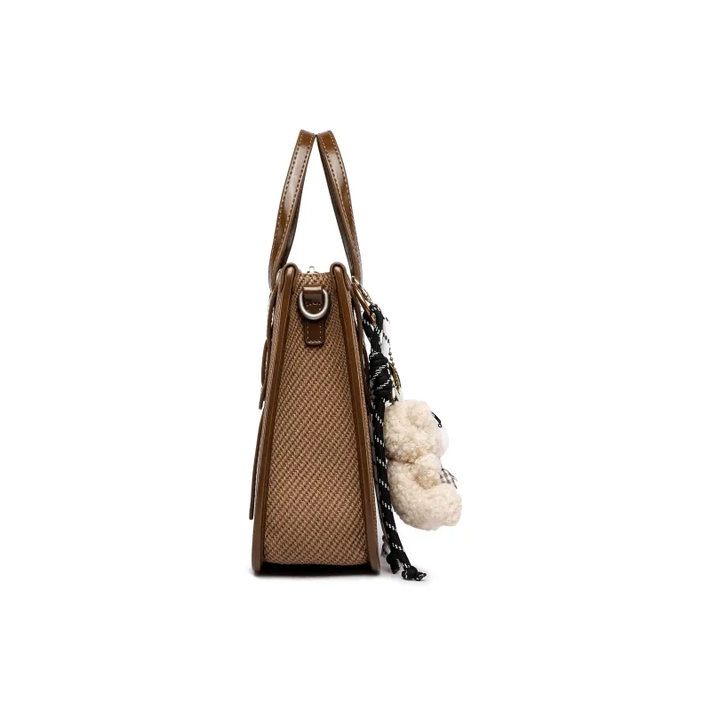 FAIRWHALE PU Shoulder Bag Crossbody Bag Handbag Regular Women's Tan-2