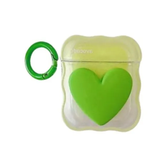 BYZ Compatible With AirPods 1st/2nd Gen/AirPods Pro/AirPods 3rd Gen TPU Wave Heart Headphone Case-2