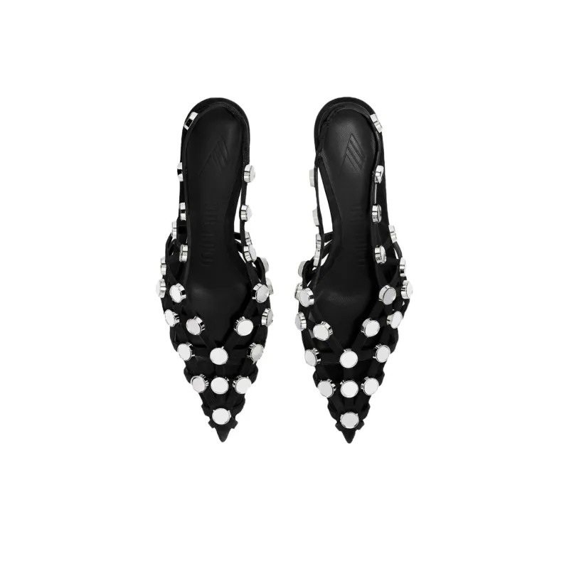 The Attico Grid Slingback Pumps-2