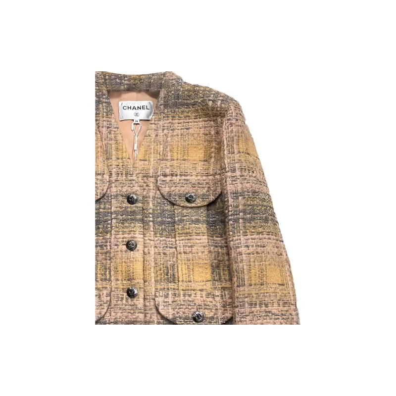 CHANEL Jackets Coats Women's Orange-4
