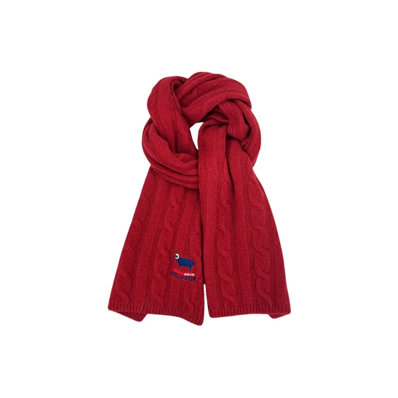 A Good Thing Wool Blend Knit Scarves Unisex White-2