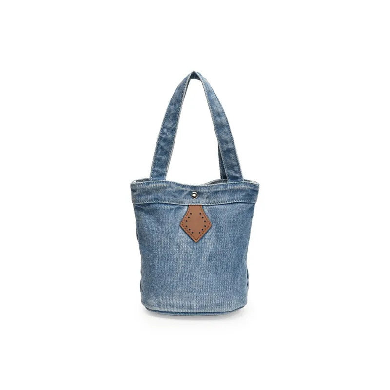 Yalu Denim Handbag Regular Women's Black/Dark Blue/Light Blue-2
