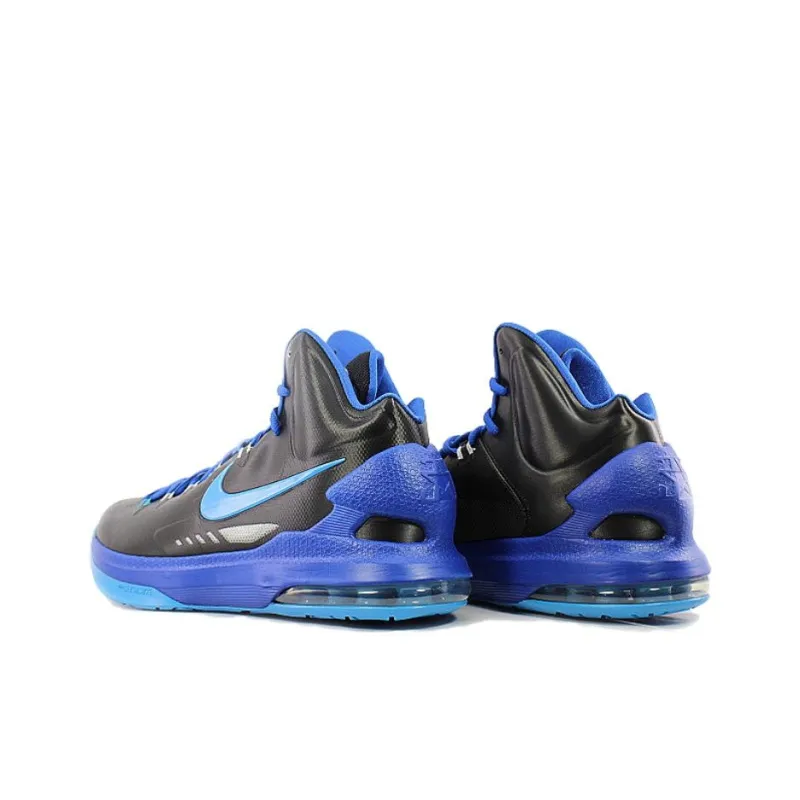 Nike KD 5 Anti-Slip Wear-Resistant High-Top Basketball Shoes Men's Black Blue-3