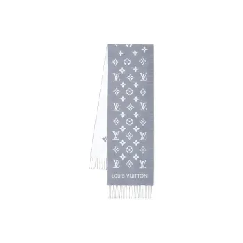 LOUIS VUITTON Knit Scarves Unisex Gray