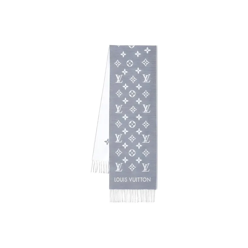 LOUIS VUITTON Knit Scarves Unisex Gray-0