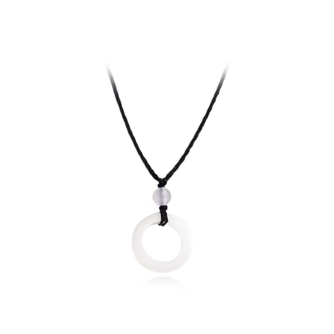 ROGA White Jade Bodhi Necklaces Unisex-3