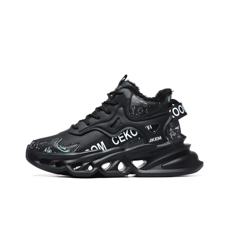 JKEM Anti-Slip And Wear-Resistant Warm High-Top Chunky Sneakers Men's-18