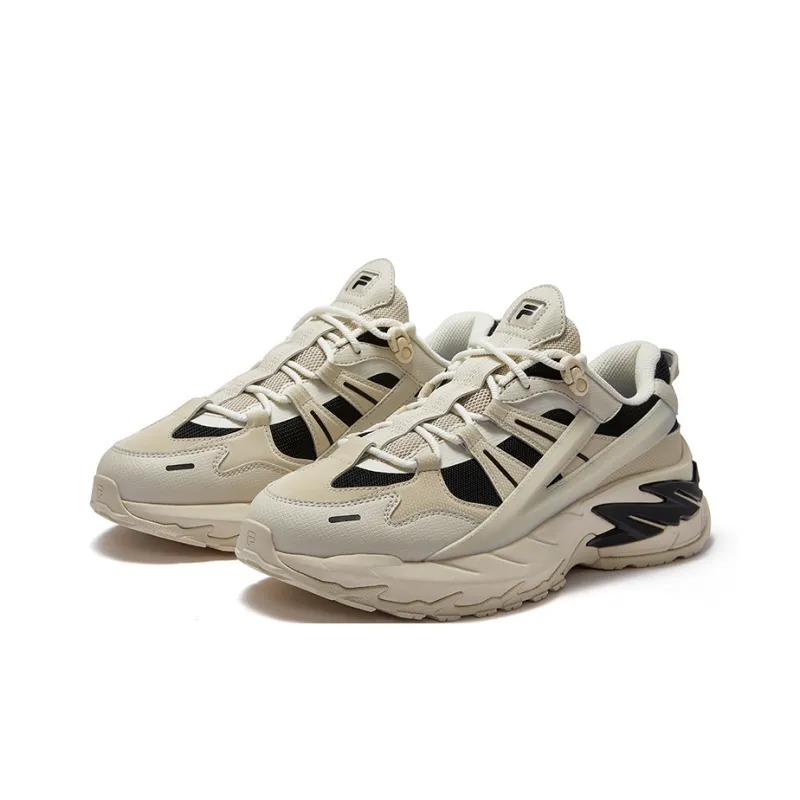 FILA FUSION Wear resistant And Lightweight Low Top Casual Shoes Women's Beige-2