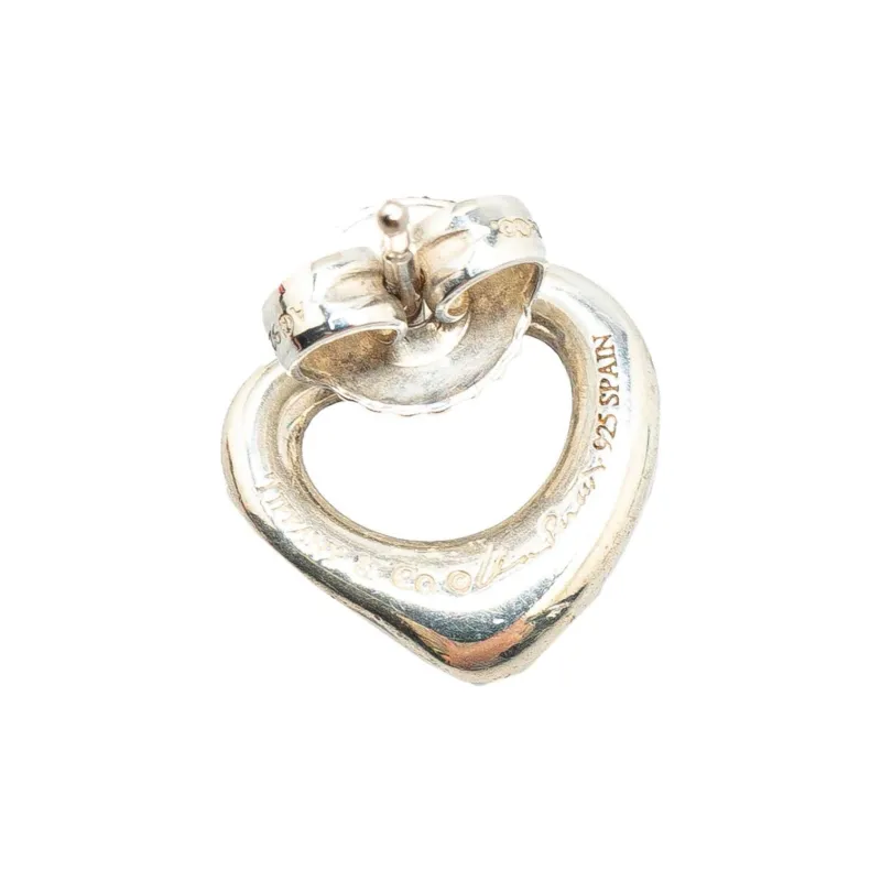 TIFFANY & CO. 20th Century Elsa Peretti Sterling Silver Open Heart Push Back Earring Earrings-2