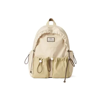 MR.ACE HOMME Fabric Backpacks Large Size Unisex Apricot Yellow/Vintage Green/Ice Grey Blue/Cream Pink