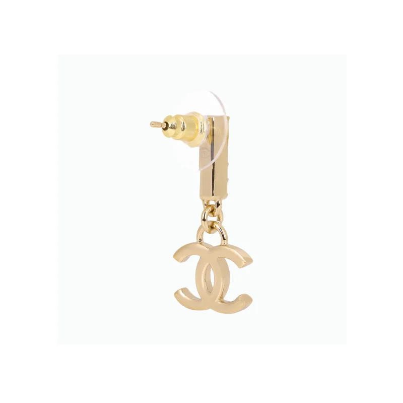 CHANEL Metal Earrings Women's Silver-1