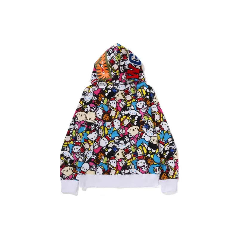 Bape X Sanrio Characters Baby Milo Shark Full Zip Hoodie-2