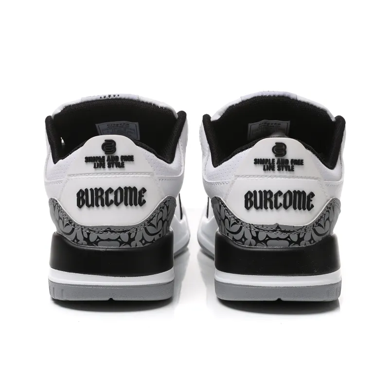DD&OO Coverage Slip Resistant Waterproof Low Top Skateboard Shoes Unisex White Blue-16