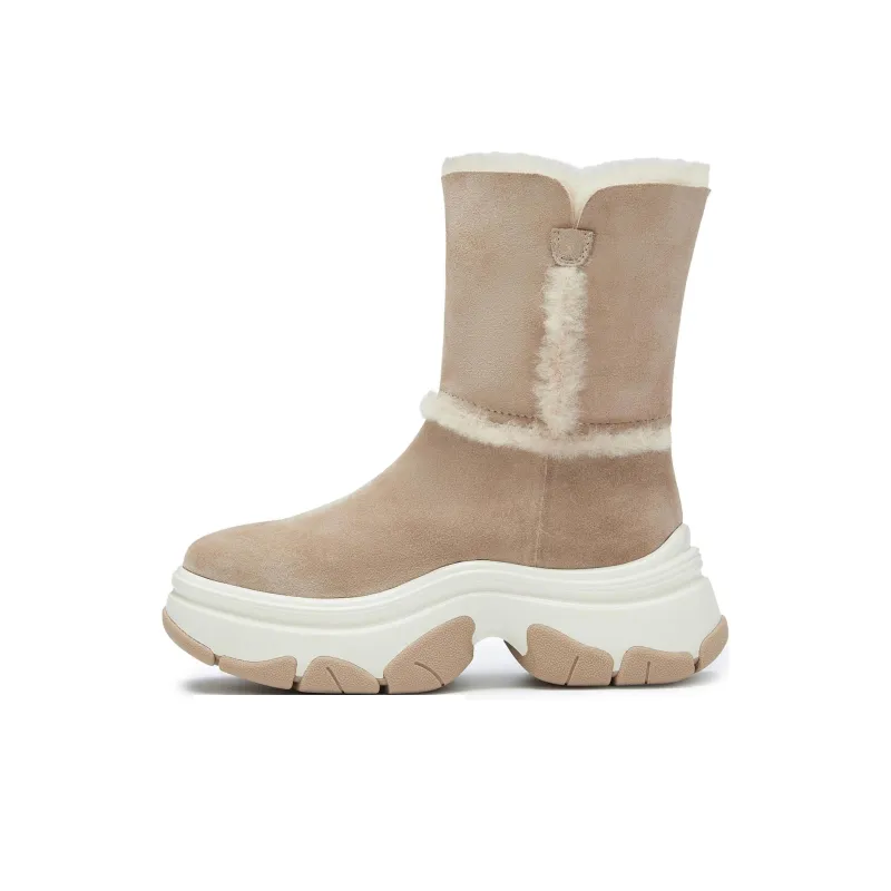 Staccato Fleece Latte Thermal Crew Snow Boots Women's-0