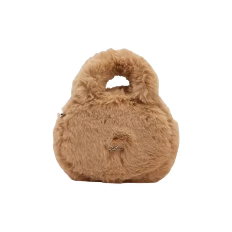 URBAN REVIVO Fabric Handbag Trumpets Women's Ecru/Khaki Brown-4