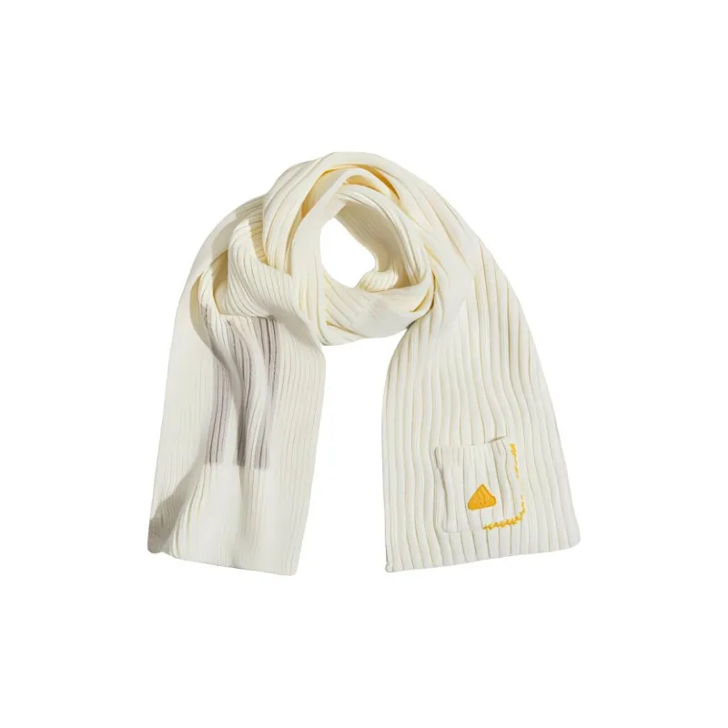 Adidas Acrylic Knit Scarves Unisex Beige-1