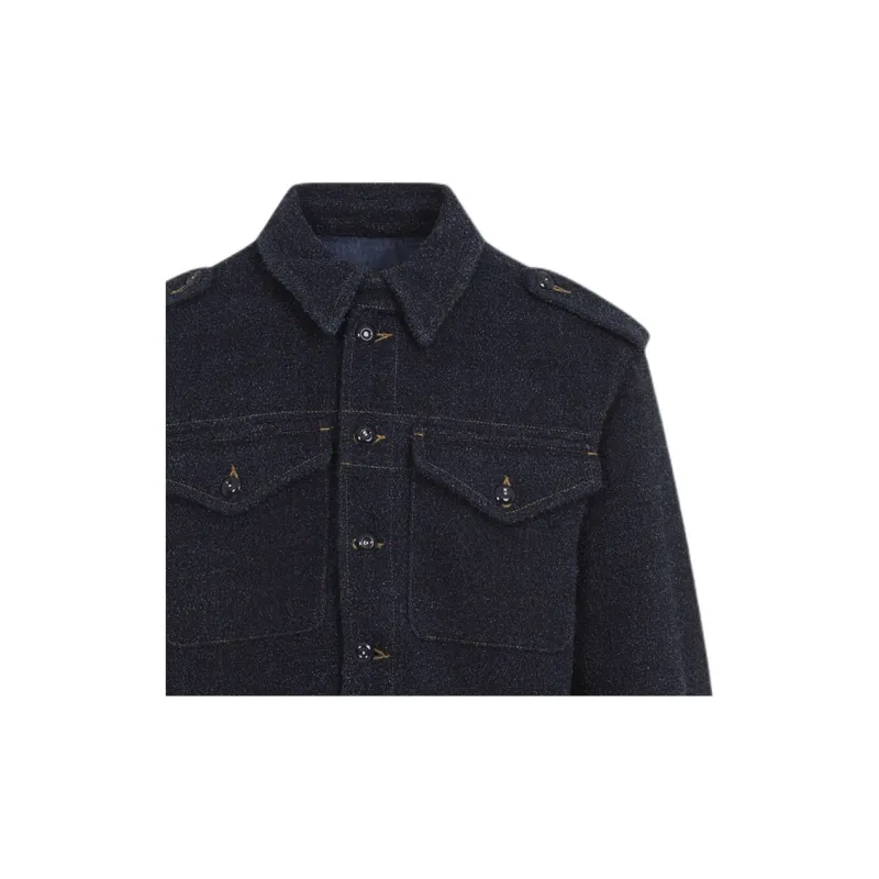 Givenchy Collared Button Up Denim Jacket-6