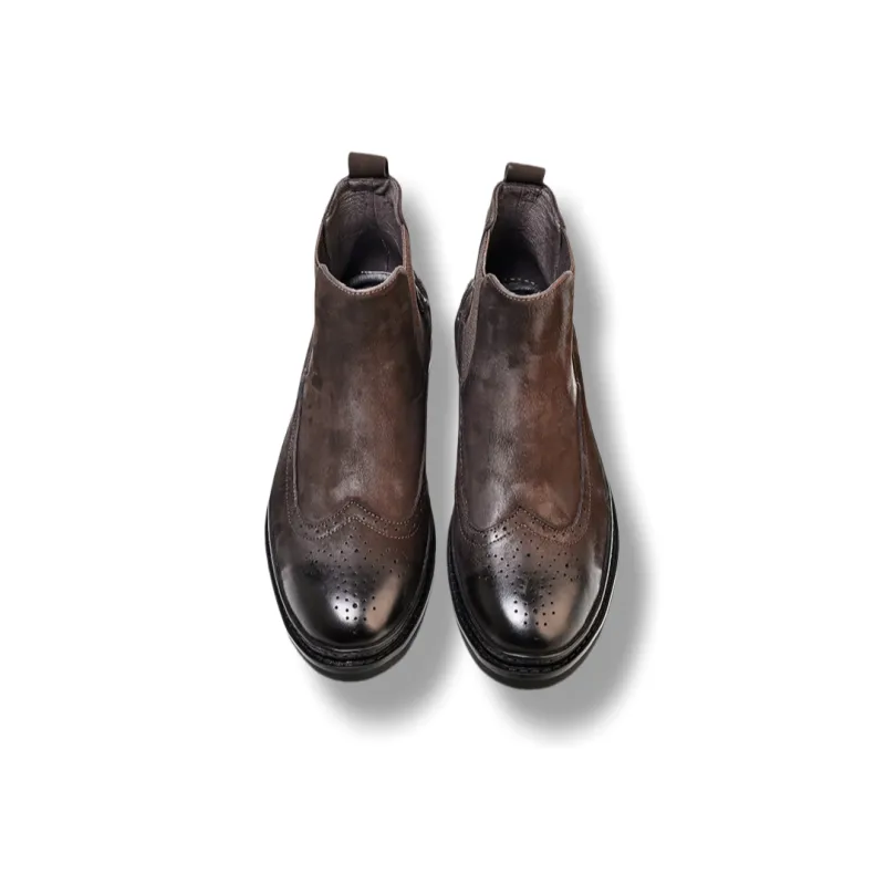 Brounvanm Short Chelsea Boots Men's Coffee-5