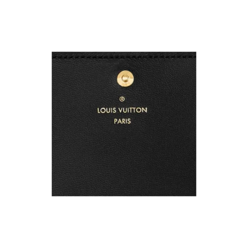 LOUIS VUITTON Capucines Taurillon Leather Wallet Unisex Black-4