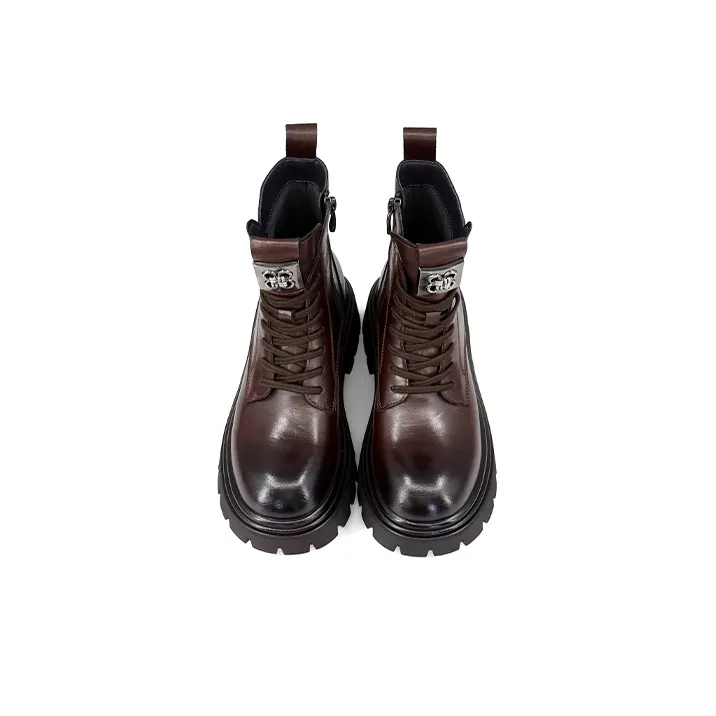 ZSBELLA Ankle Boots Women's Dark Reddish Purple/Hand Held Black-2