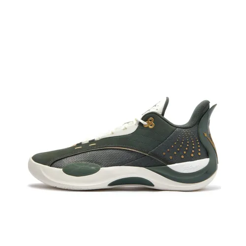 361° Cushioning Anti Slip And Wear Resistant Low Top Basketball Shoes Men's Green White