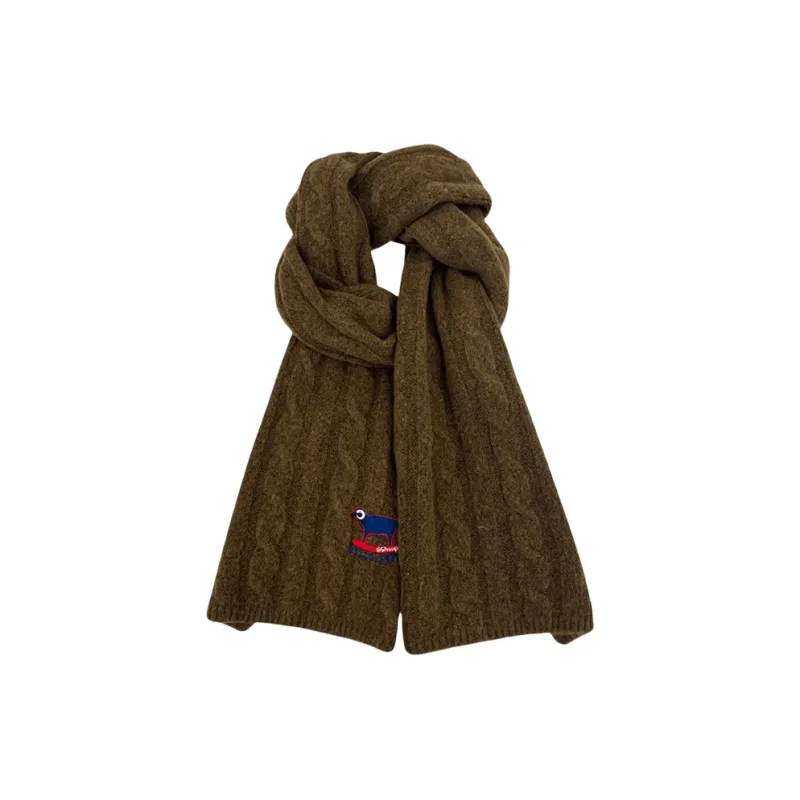 A Good Thing Wool Blend Knit Scarves Unisex White-17