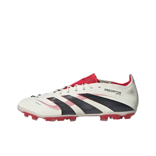 Adidas PREDATOR ELITE Anti Slip Wear Resistant Soccer Shoes Unisex White Red