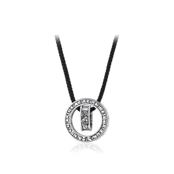 KINGFOCUS New Chinese Style Vintage Wealth Attracting Bead Minimalist Sweater Chain Good Luck Necklaces Unisex