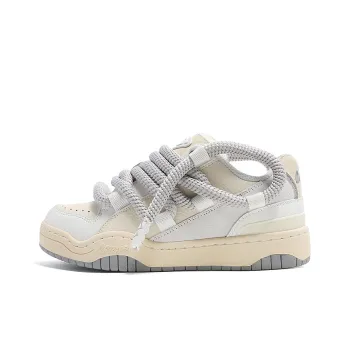 OUBT Anti Slip And Wear Resistant Breathable Low Top Skateboard Shoes Unisex Beige