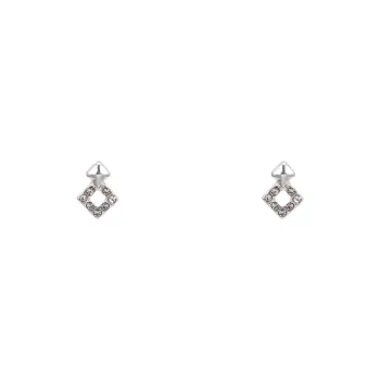 BLESSED BULLET Zircon Stud Earrings Women's