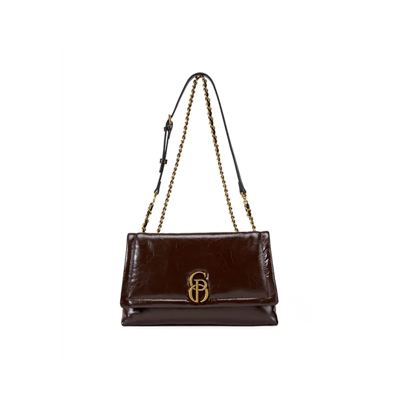 PIERRE CARDIN Oil Wax Cow Leather Shoulder Bag, Crossbody Bag Women's Multicolor-12