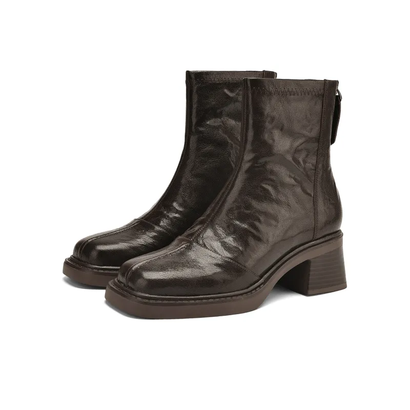 SAFIYA Ankle Boots Women's Black/Brown-5