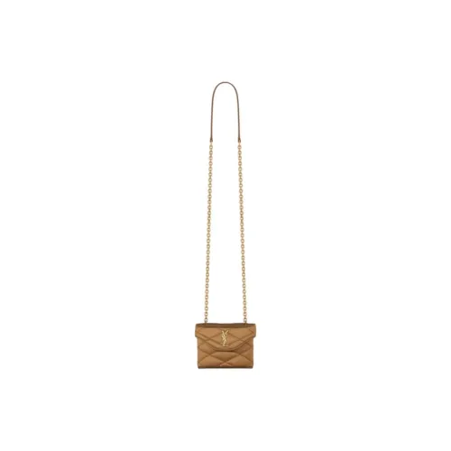 SAINT LAURENT Fabric Crossbody Bag Mini Women's Bronze