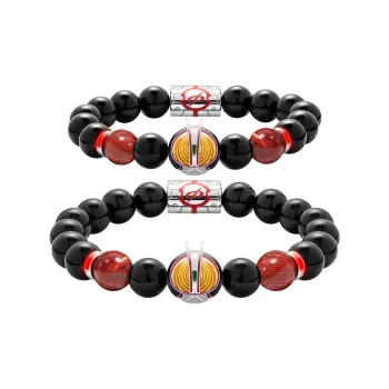 Rastaclat Agate Small Lion Chinese Style Beaded Bracelet Unisex