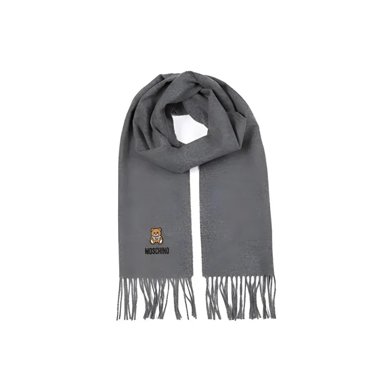 MOSCHINO Knit Scarves Unisex Light Gray-0