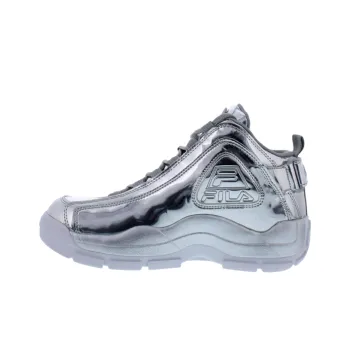FILA Grant Hill 2 Cushioning Anti Slip And Wear Resistant Mid Top Basketball Shoes Men's Silver