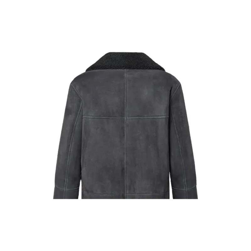 LOUIS VUITTON Double Breasted Shearling Coat-5