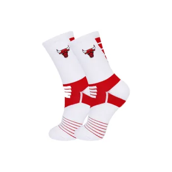 NBA Chicago Bulls Knee High Socks Men's 2 Pack White/Red