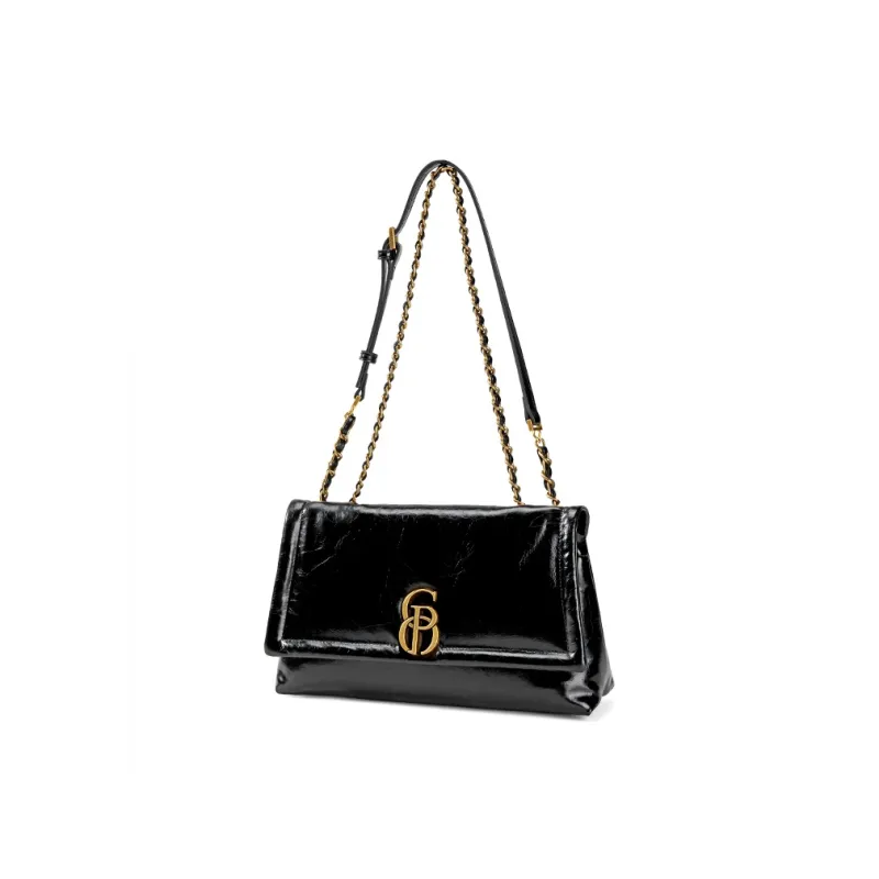 PIERRE CARDIN Oil Wax Cow Leather Shoulder Bag, Crossbody Bag Women's Multicolor-2