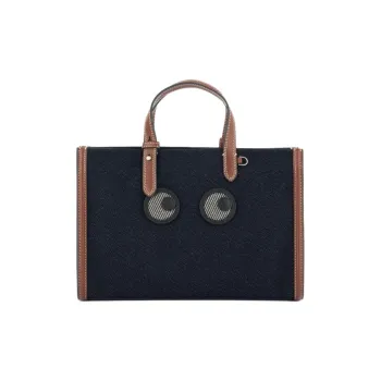Anya Hindmarch Cotton Tote Bag, Shopping Bag, Shoulder Bag, Handbag Mini Unisex Marine Blue