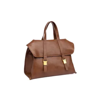 GELANDAI Cow Leather Handbag Multifunction Backpack Large Size Women's Black/Brown