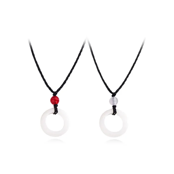 ROGA White Jade Bodhi Necklaces Unisex-4