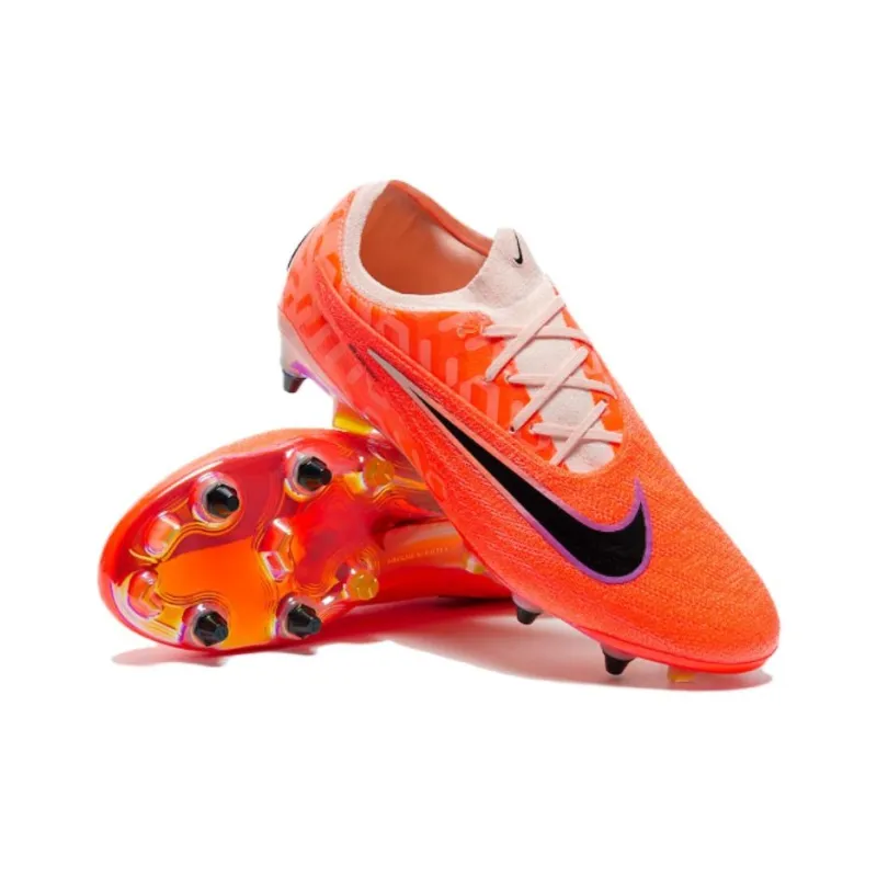 Nike SG Soft Ground Anti Slip Wear Resistant Soccer Shoes Unisex Orange-2