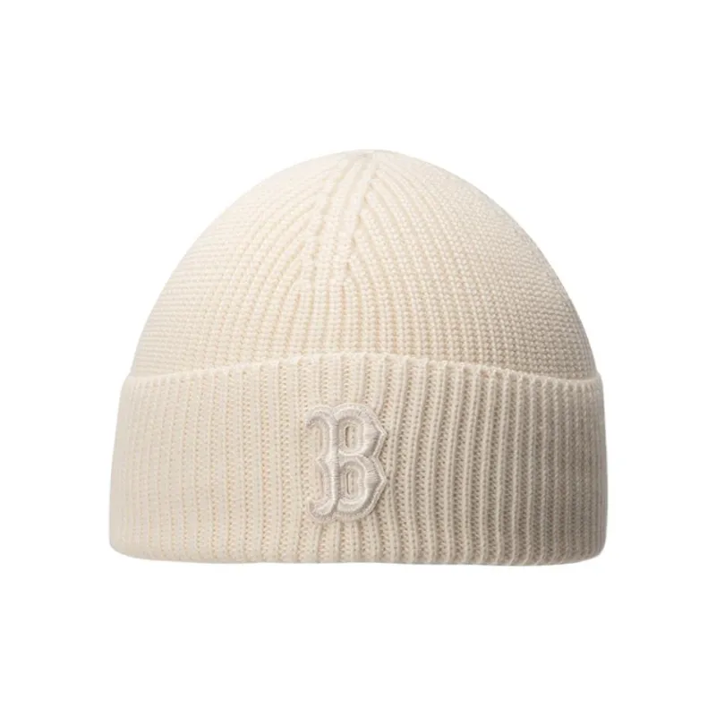 MLB Sheep Wool Beanies Unisex Dark Cream-0