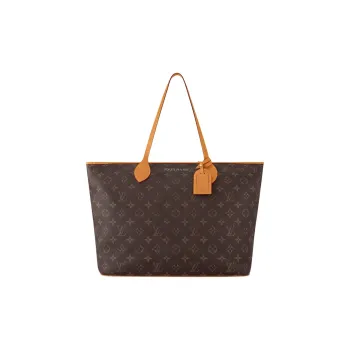 LOUIS VUITTON Cow Leather Tote Bag Shopping Bag Shoulder Bags Men's Brown