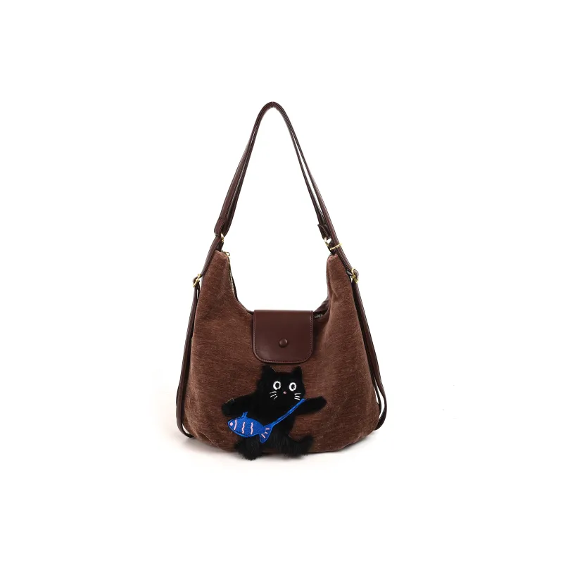 Yalu Canvas One Shoulder Backpack, Shoulder Bag Women's Multicolor-2