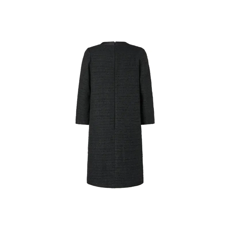 JZ. ANNAKRO Long Sleeved Dresses Women's Plain Black-1